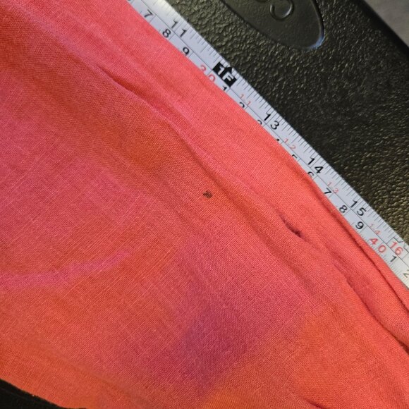 David N. Coral Long-Sleeve Shirt Button-Up Size M 100% Linen Elegant Casual Wear - Picture 9 of 10